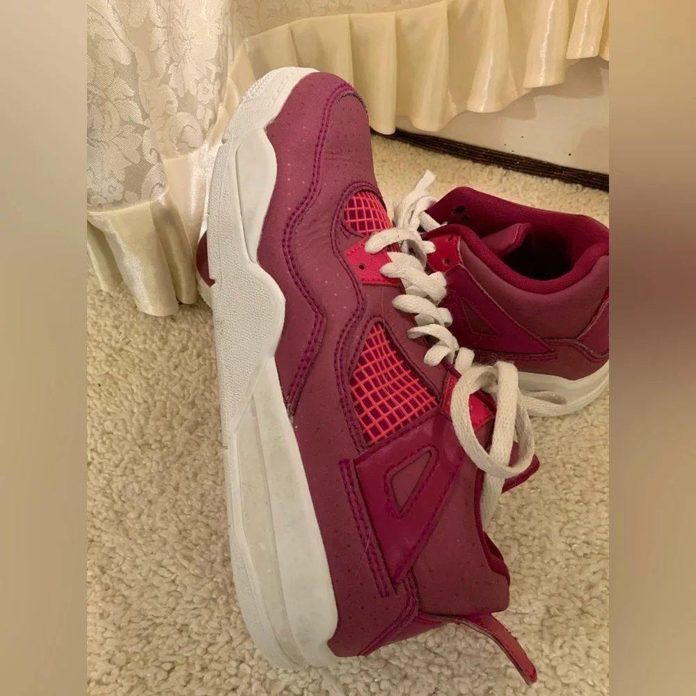 Nike air Jordan retro 4 Girls high top leather sneakers